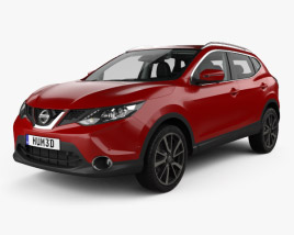 Nissan Qashqai with HQ interior and engine 2017 3D model