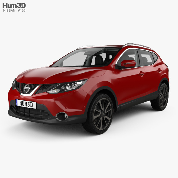Nissan Qashqai with HQ interior and engine 2017 3D model