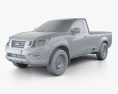 Nissan Navara Single Cab 2018 3d model clay render