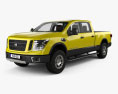 Nissan Titan Crew Cab XD Pro 4X with HQ interior 2019 3d model