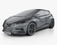 Nissan Sway 2015 3d model wire render