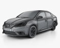 Nissan Sentra SR 2019 Modelo 3d wire render