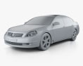Nissan Teana 2008 3D 모델  clay render