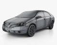 Nissan Primera ハッチバック 2002 3Dモデル wire render