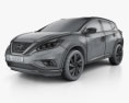 Nissan Murano (Z52) with HQ interior 2019 3d model wire render