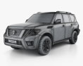 Nissan Armada 2020 3D-Modell wire render