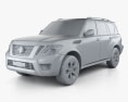 Nissan Armada 2020 3D-Modell clay render