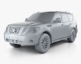 Nissan Patrol (AE) 2017 3d model clay render