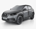 Nissan Kicks 2020 3d model wire render