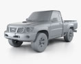 Nissan Patrol pickup 2019 3d model clay render
