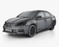 Nissan Sentra Nismo 2019 3D-Modell wire render