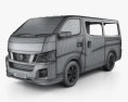 Nissan NV350 Caravan 2016 3D 모델  wire render