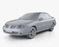 Nissan Sentra SE-R 2006 3d model clay render