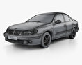 Nissan Sunny Neo GL 2014 3D 모델  wire render