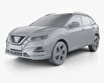 Nissan Qashqai 2020 Modelo 3d argila render