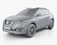 Nissan Kicks Concept with HQ interior 2014 3d model clay render