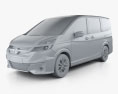 Nissan Serena S-híbrido 2020 Modelo 3D clay render