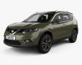 Nissan Rogue mit Innenraum 2017 3D-Modell