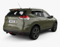 Nissan Rogue with HQ interior 2020 3d model back view