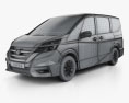 Nissan Serena Highway Star with HQ interior 2020 3d model wire render