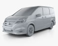 Nissan Serena Highway Star with HQ interior 2020 3d model clay render