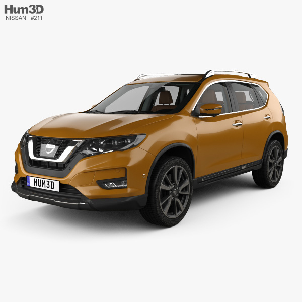 Nissan X-Trail 인테리어 가 있는 2020 3D 모델 