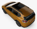 Nissan X-Trail з детальним інтер'єром 2020 3D модель top view