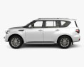 Nissan Patrol CIS-spec con interni 2014 Modello 3D vista laterale