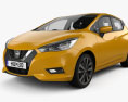 Nissan Micra with HQ interior and engine 2019 3d model