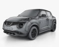 Nissan Juke con interior 2015 Modelo 3D wire render