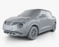 Nissan Juke with HQ interior 2018 3d model clay render