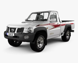 Nissan Patrol pickup with HQ interior 2019 3D model