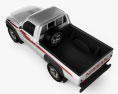 Nissan Patrol pickup HQインテリアと 2016 3Dモデル top view