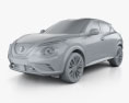 Nissan Juke 2022 3d model clay render