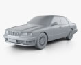 Nissan Cedric Brougham Berlina 1995 Modello 3D clay render