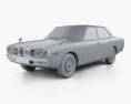 Nissan Cedric sedan 1971 3d model clay render