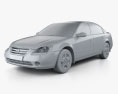 Nissan Altima S with HQ interior 2006 3d model clay render