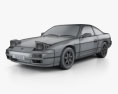 Nissan 180SX with HQ interior 1994 3d model wire render