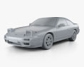 Nissan 180SX with HQ interior 1994 3d model clay render