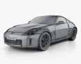 Nissan 350Z with HQ interior 2009 3d model wire render