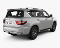 Nissan Patrol Ti L з детальним інтер'єром 2022 3D модель back view