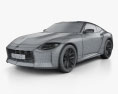 Nissan Z Proto 2021 3D模型 wire render
