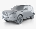 Nissan Armada 2022 3d model clay render