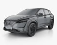 Nissan Qashqai 2022 3d model wire render