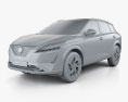 Nissan Qashqai 2022 3d model clay render