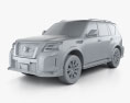 Nissan Patrol Nismo 2022 3d model clay render