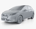 Nissan Note e-Power 2022 3d model clay render