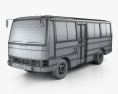 Nissan Civilian bus 1984 3d model wire render
