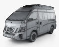 Nissan NV350 救急車 2021 3Dモデル wire render