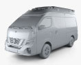 Nissan NV350 救急車 2021 3Dモデル clay render